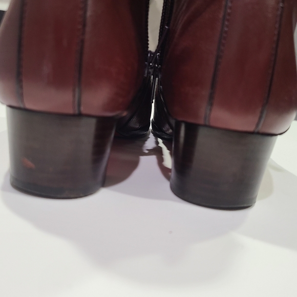 CHRISTIAN LOUBOUTIN Brown Strapped, Buckled & Zip Moto Block Heel XLNT 36.5 - Picture 3 of 7